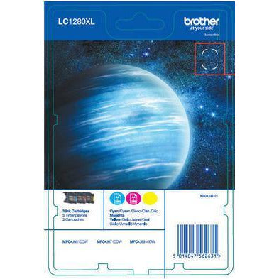 Brother LC1280Xl C/M/Y Value Pack