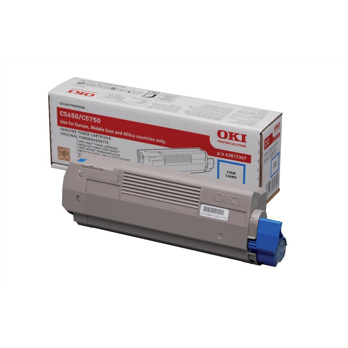 OKI C5650 blátt dufthylki 2K
