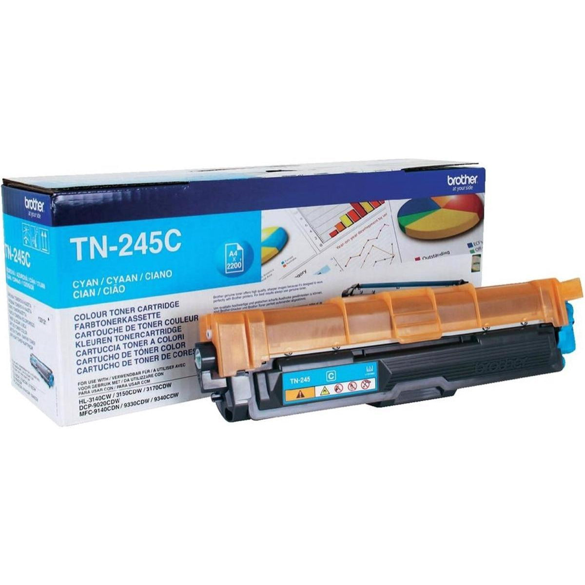 Brother TN-245C (prentar: 2,200 síður) blátt dufthylki