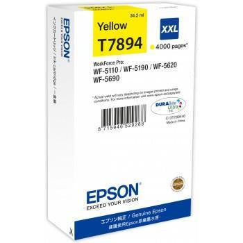 Epson T7894 XXL (Prentar: 4,000 síður) XL gult blekhylki