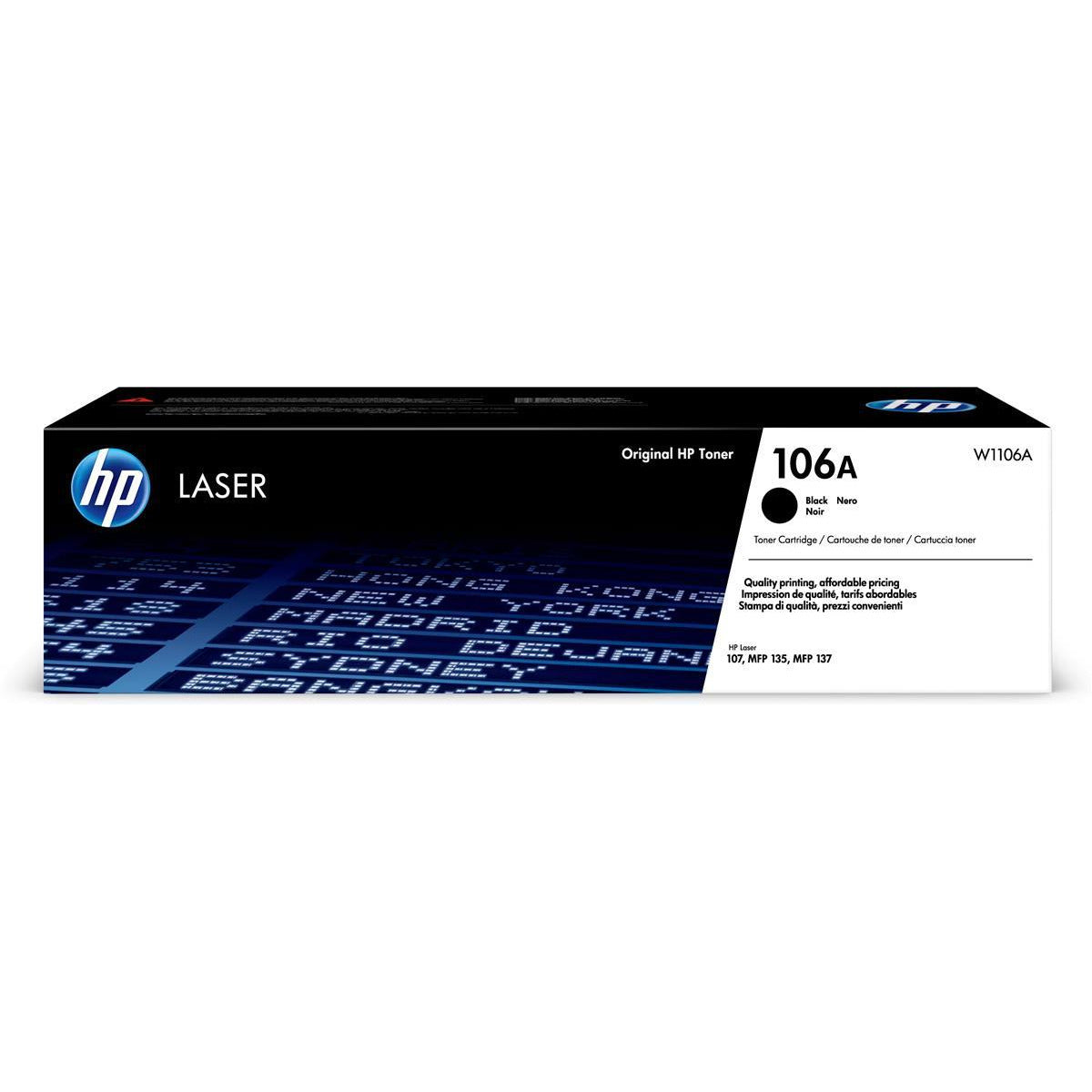 HP W1106A 106A svart dufthylki 1K