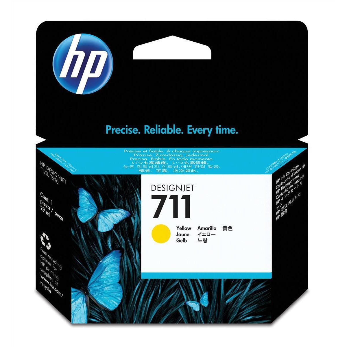 HP 711 (Volume: 29ml) gult blekhylki