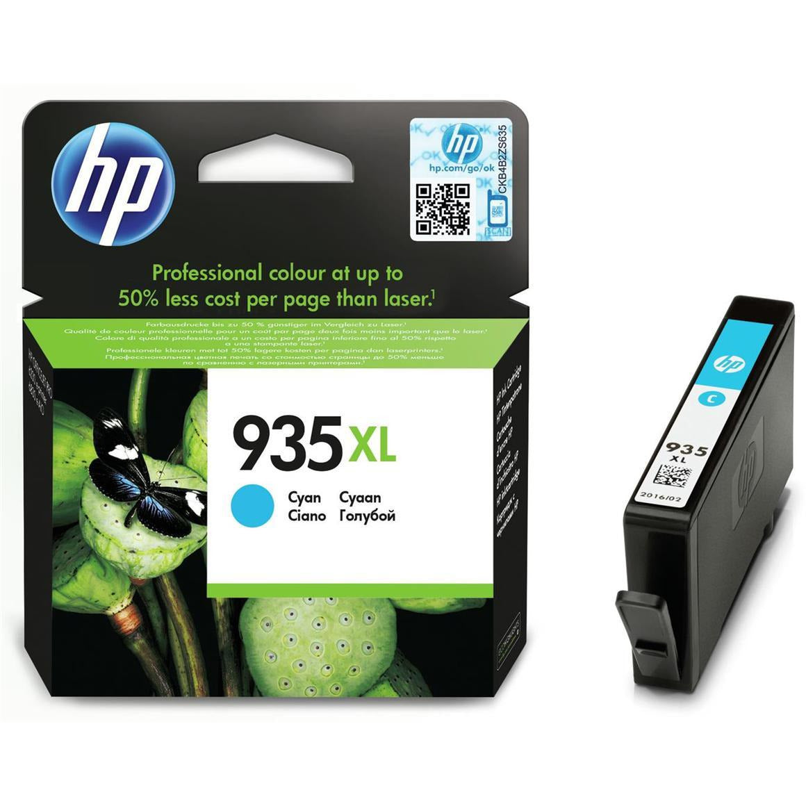 HP 935XL (Prentar: 825 síður) blátt blekhylki