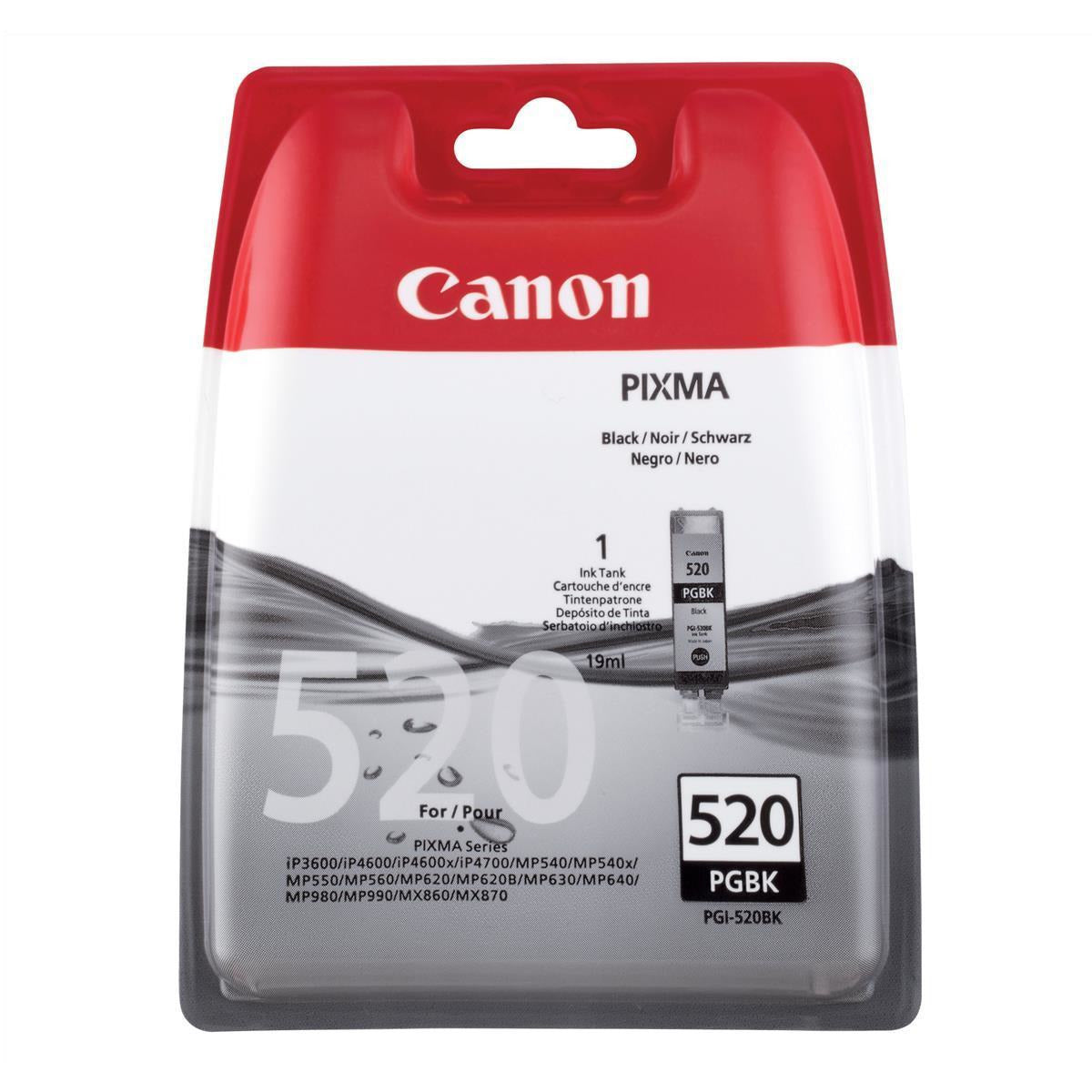 Canon PGI-520BK (Prentar: 350 síður) svart blekhylki