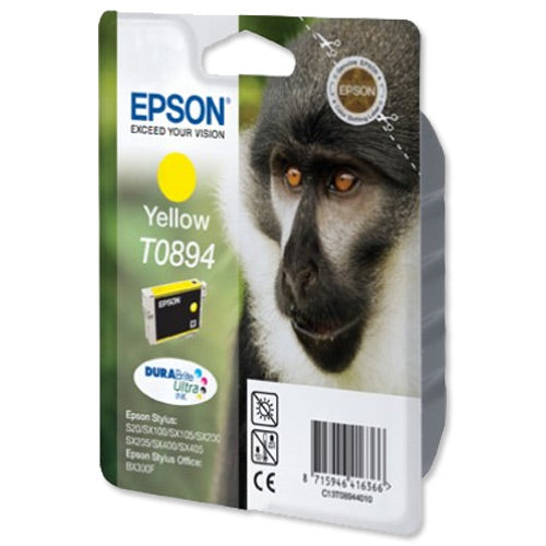 Epson Monkey T0894 (Prentar: 200 síður) gult blekhylki