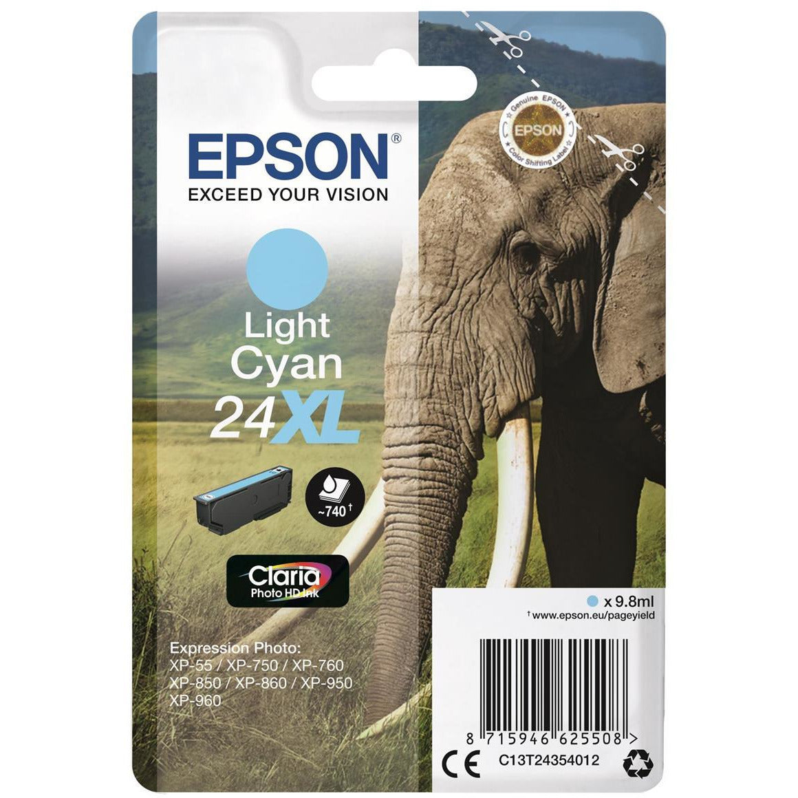 Epson C13T24354012 24XL Light blátt Ink 10ml