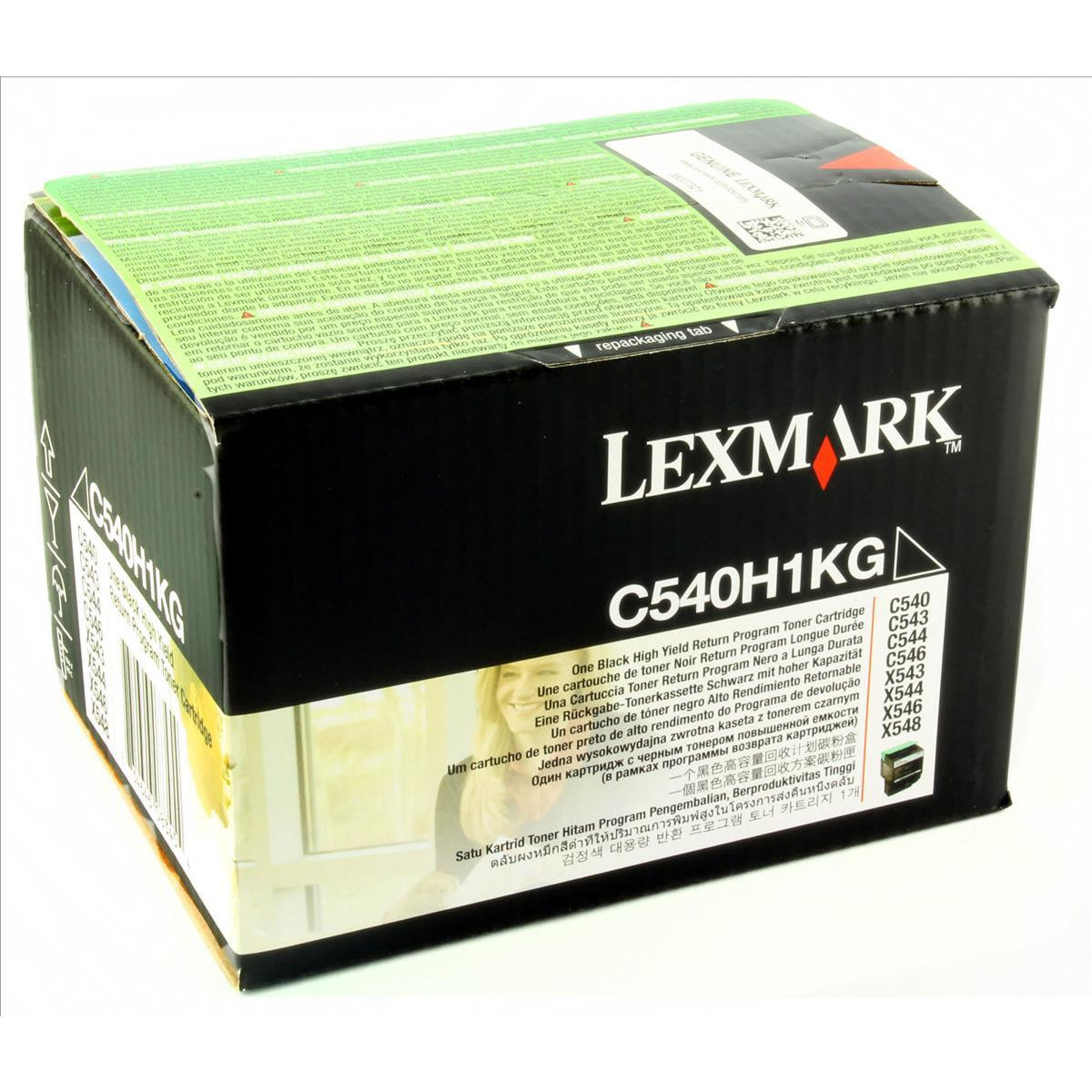Lexmark C540 svart XL Return Prog Cartridge