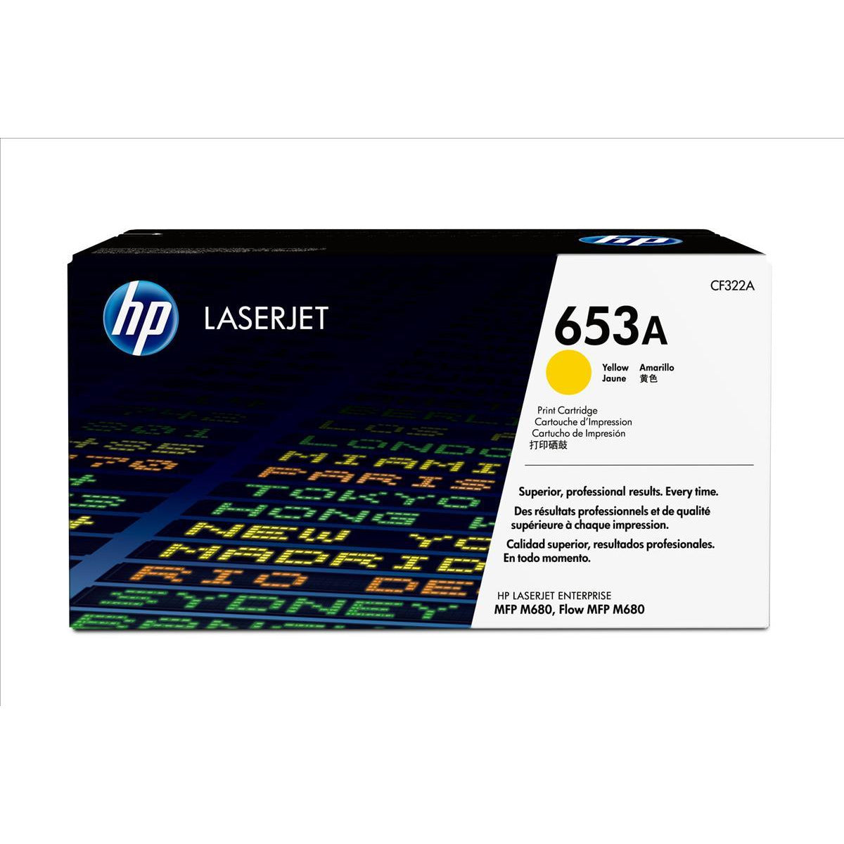HP CF322A 653A Laser Cartridge 16.5K gult