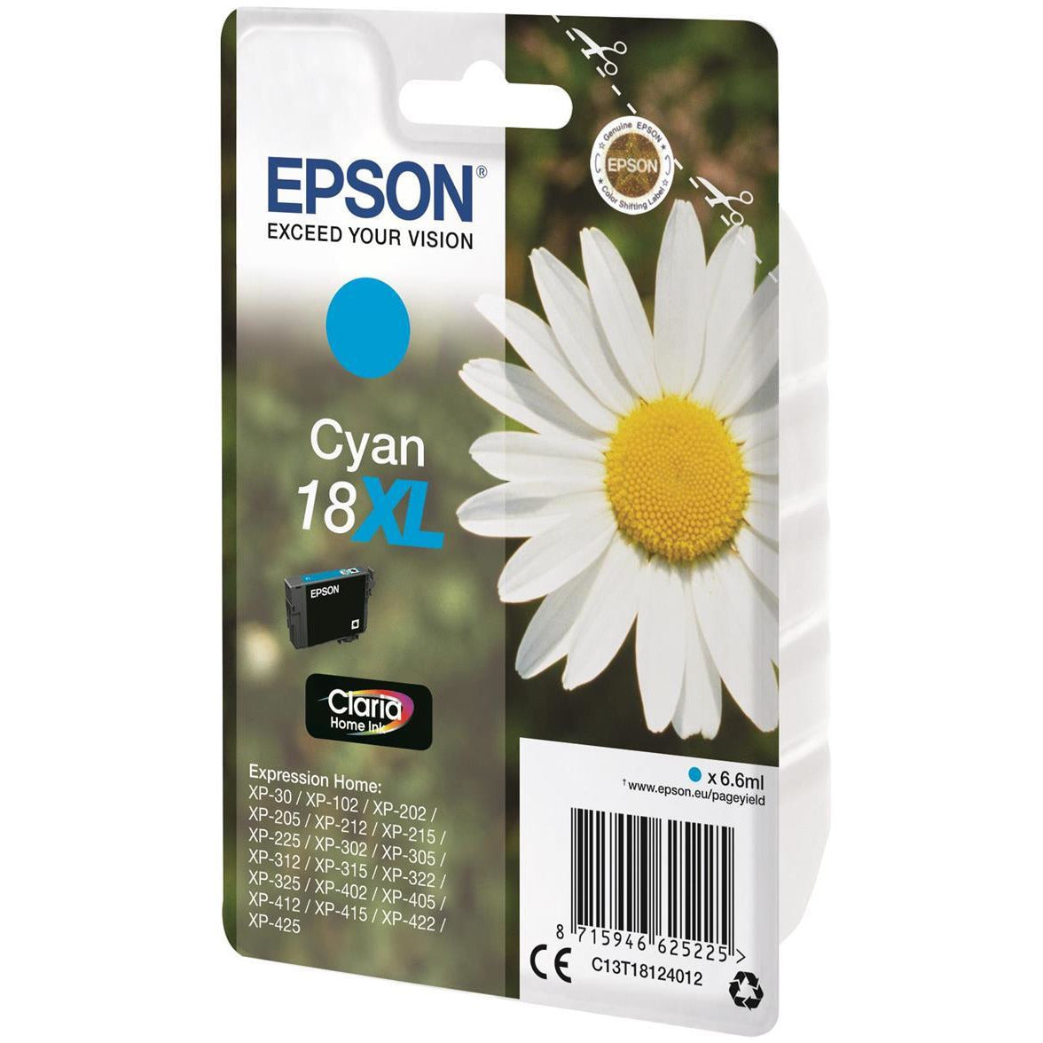 Epson Daisy 18XL (Prentar 450 síður) Claria Home blekhylki (blátt)