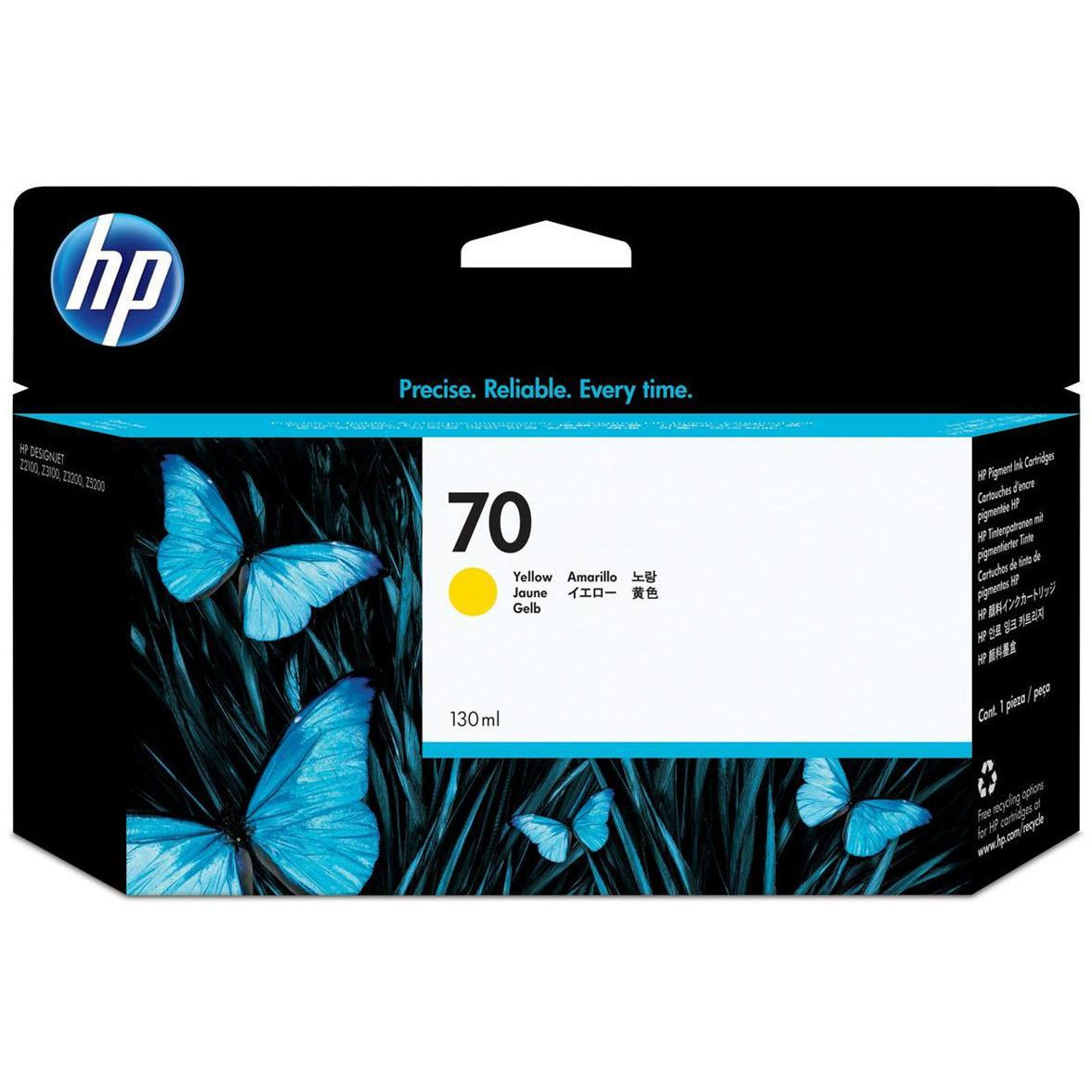 HP C9454A 70 gult Ink 130ml