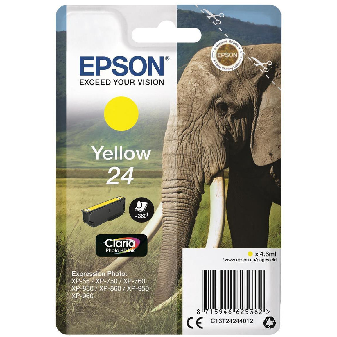 Epson XP750/850 gult blekhylki 4.6ml