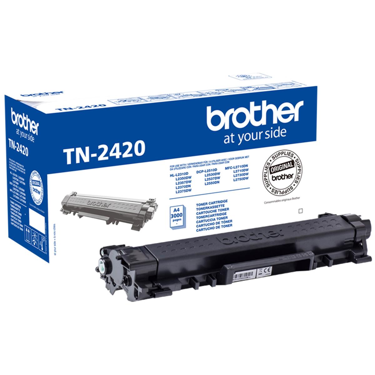 Brother TN-2420 (prentar: 3000 síður) svart dufthylki