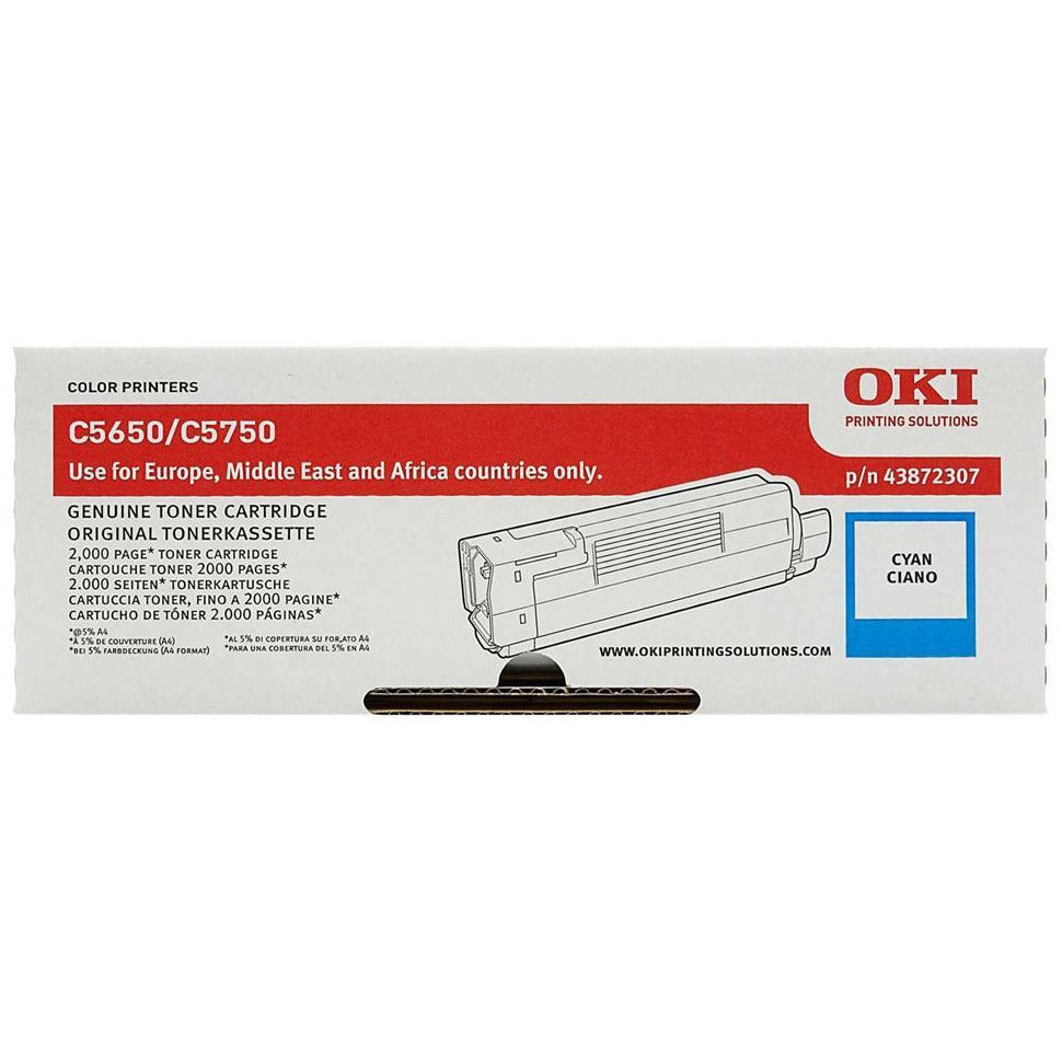 OKI C5650 blátt dufthylki 2K