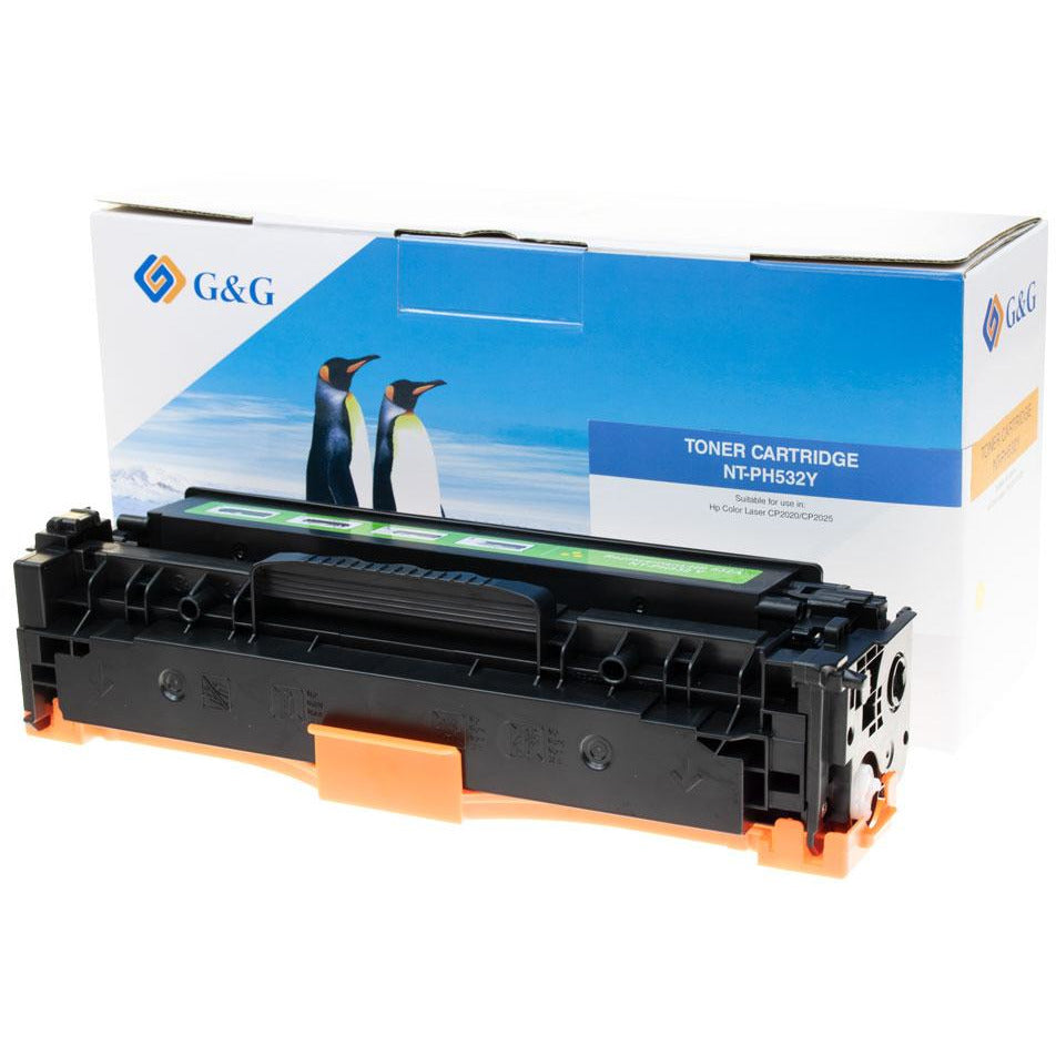 G&G Ninestar samheitahylki: HP 304A/ CC532A / CE412A/ CF382A / Canon 718Y Gult