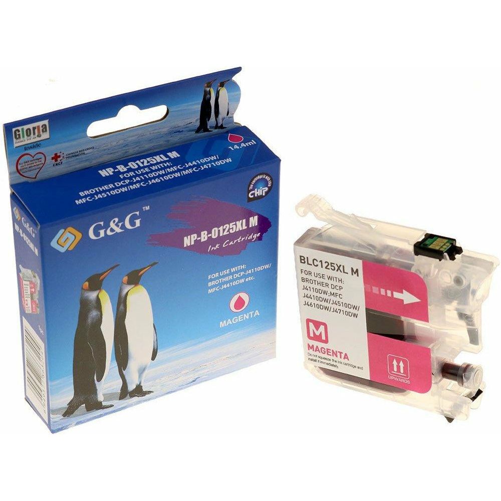 G&G Ninestar samheitahylki: Brother LC-125XLM Rautt