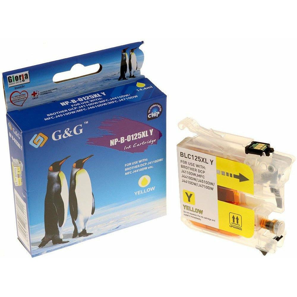 G&G Ninestar samheitahylki: Brother LC-125XLY Gult