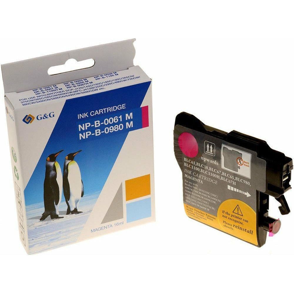 G&G Ninestar samheitahylki: Brother LC-980M / LC-1100M / LC-1100HM Rautt