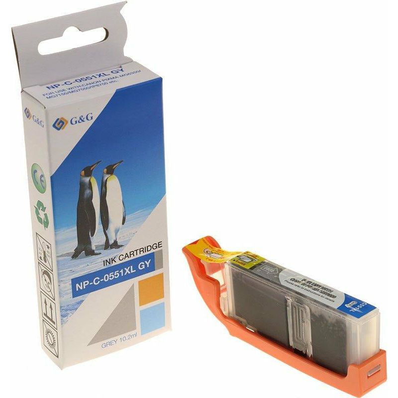 G&G Ninestar samheitahylki: Canon CLI-551GY XL grátt