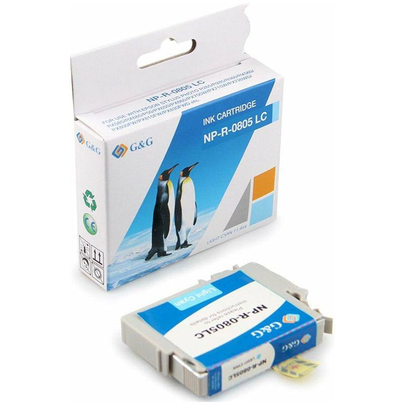 G&G Ninestar samheitahylki: Epson T0805 / T0801 / T0802 / T0803 / T0804 ljósblátt