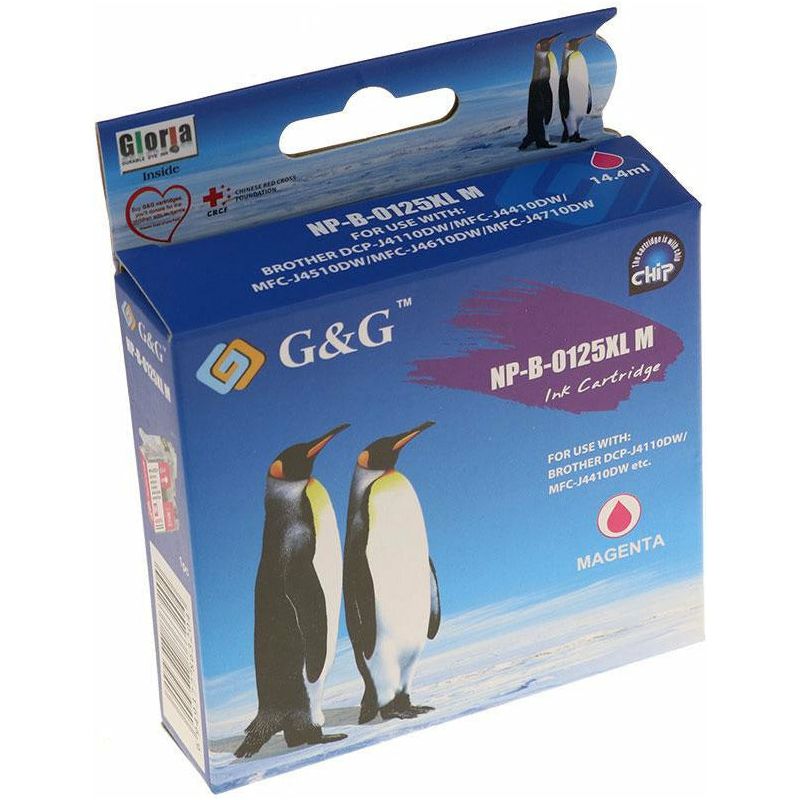 G&G Ninestar samheitahylki: Brother LC-125XLM Rautt