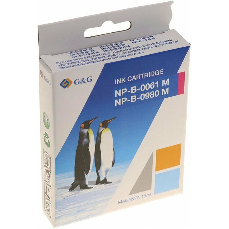 G&G Ninestar samheitahylki: Brother LC-980M / LC-1100M / LC-1100HM Rautt