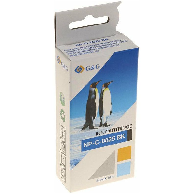 G&G Ninestar samheitahylki: Canon PGI-525PGBK Svart