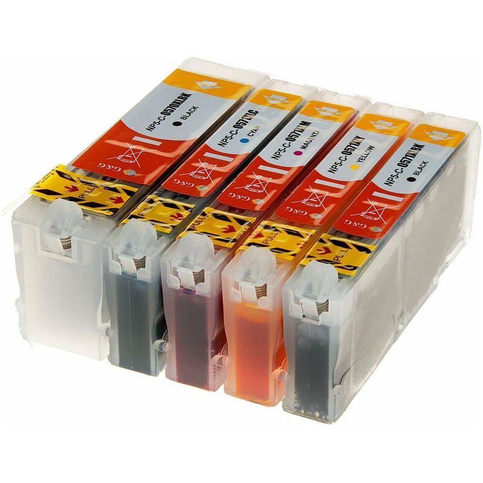 G&G Ninestar samheitahylki: Canon PGI-570 / CLI-571 1x Svart, fótósvart, Blátt, Rautt, Gult