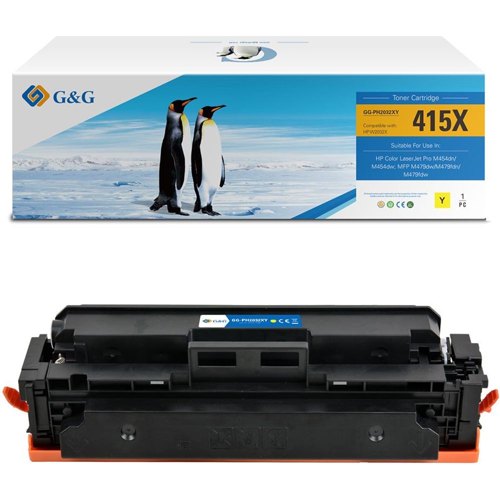 G&G Ninestar XL samheitahylki: HP 415X Gult