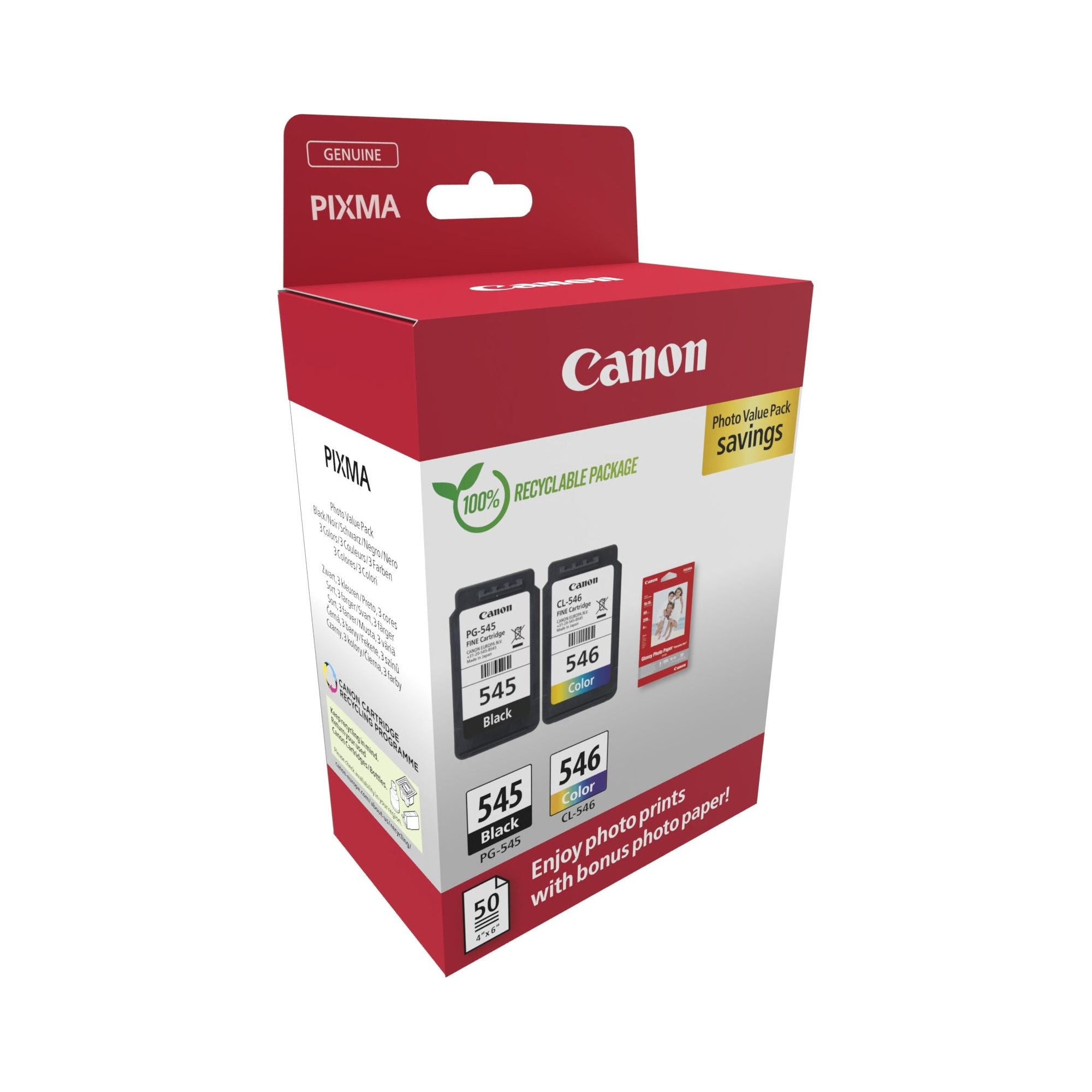 Canon 8287B008 ink cartridge 2 pc(s) Original svart, blátt, rautt, gult