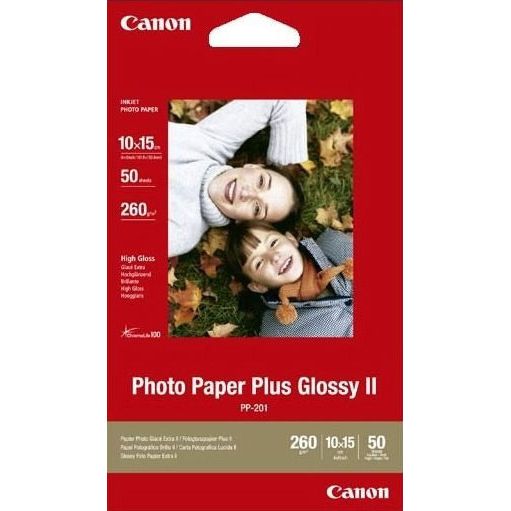 Canon PP-201 Glossy II Photo Paper Plus 4x6" - 50 Sheets