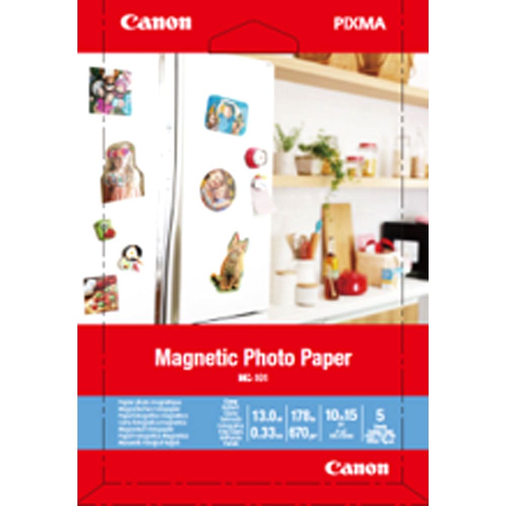 Canon MG-101 Magnetic Photo Paper, 4x6", 5 sheets