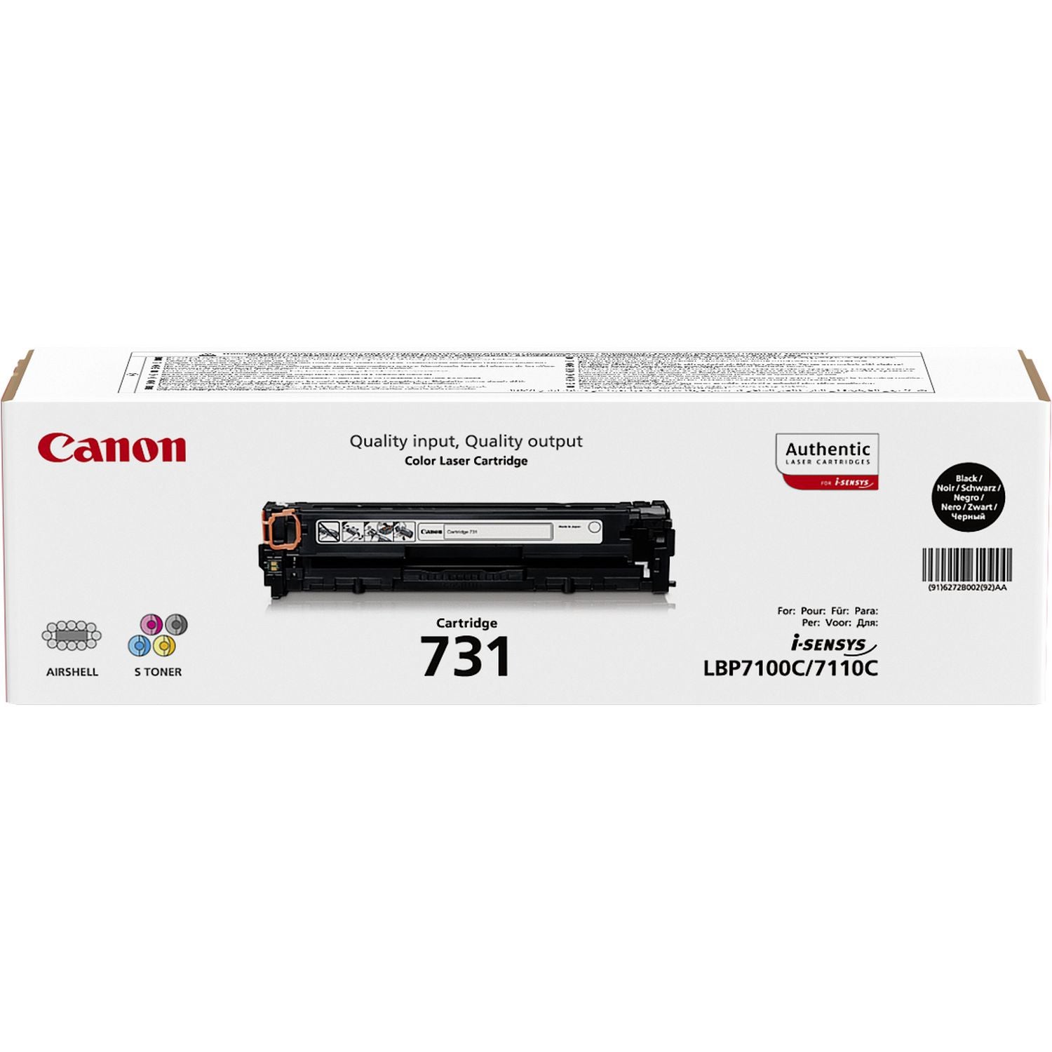 Canon Tóner 6272B002 / 731 Svartur