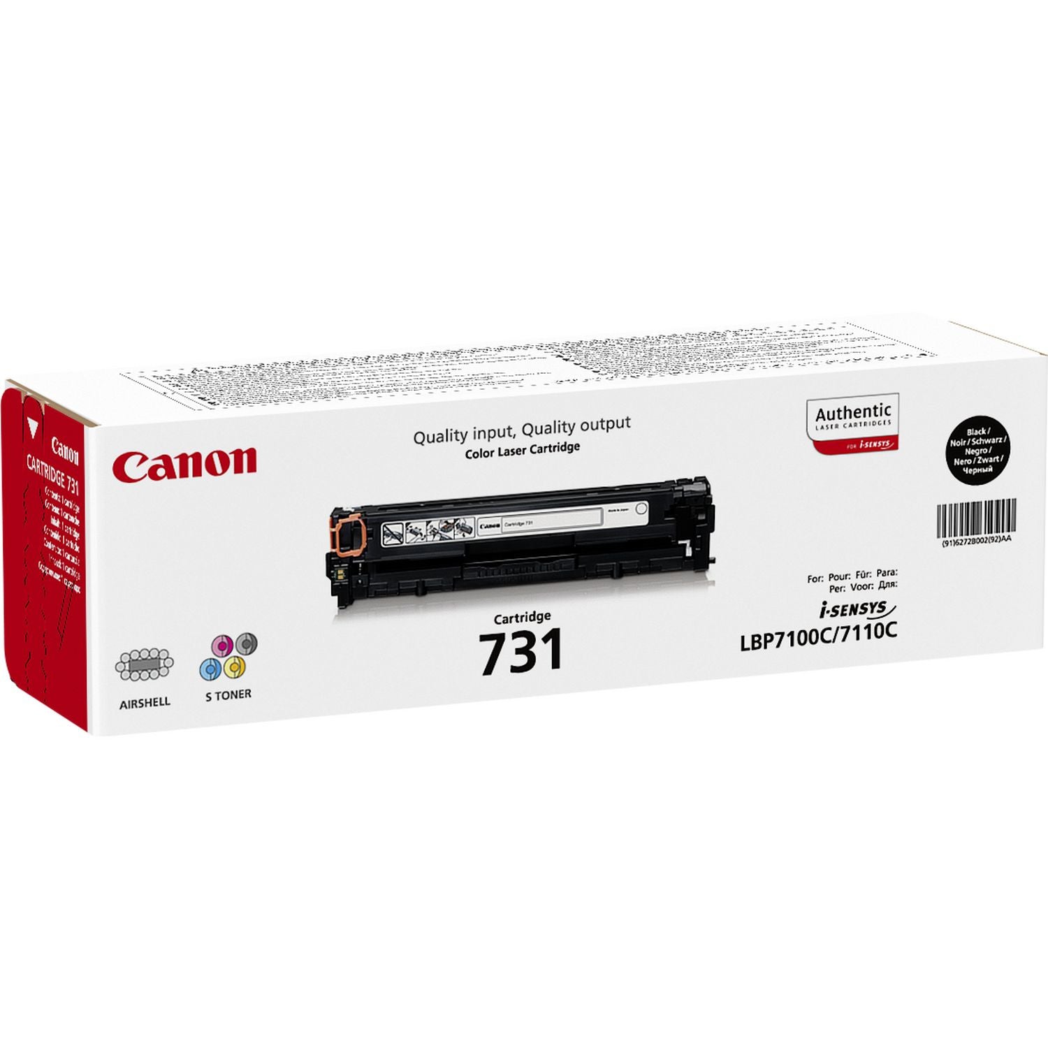 Canon Tóner 6272B002 / 731 Svartur