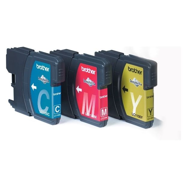 Brother Voordeelverpakking LC-1100C,M,Y ink cartridge 3 pc(s) Original Cyan, Magenta, Yellow