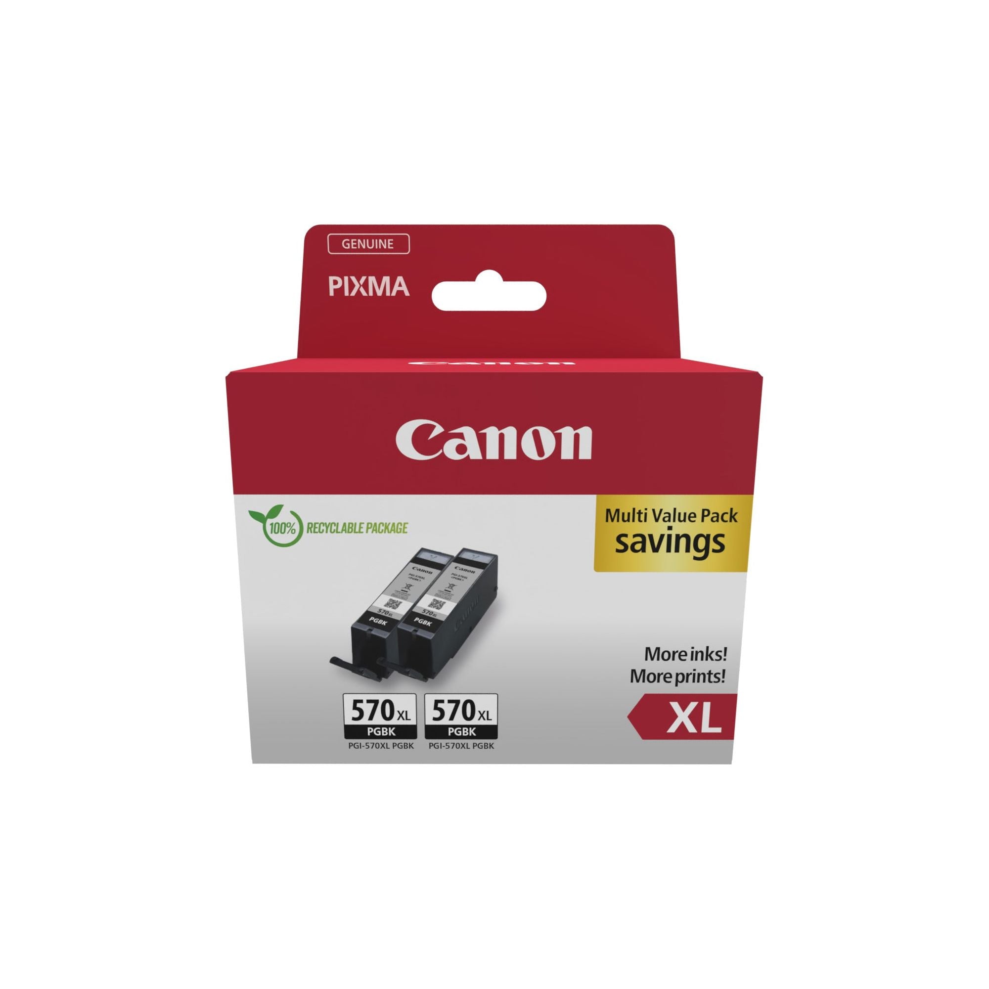 Canon 0318C010 ink cartridge 2 pc(s) Original High (XL) Prentar svart
