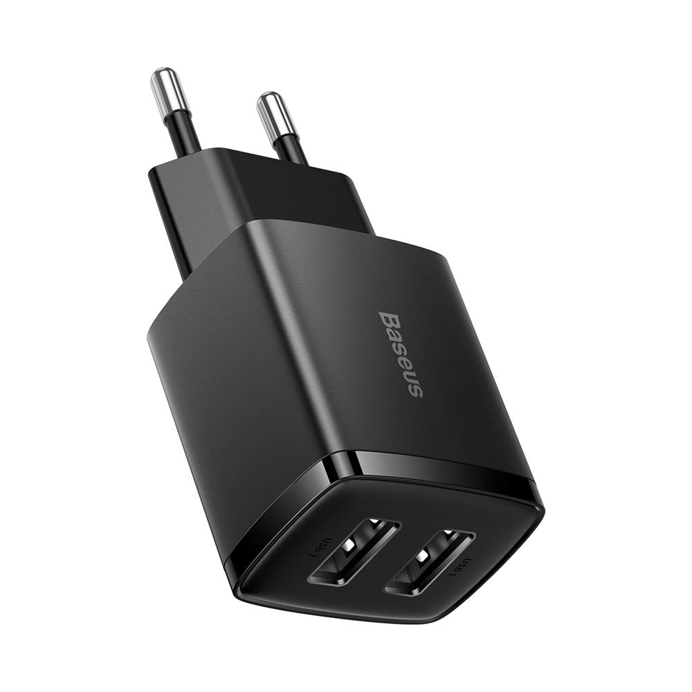 Baseus wall charger Compact 2 x USB black 10,5w
