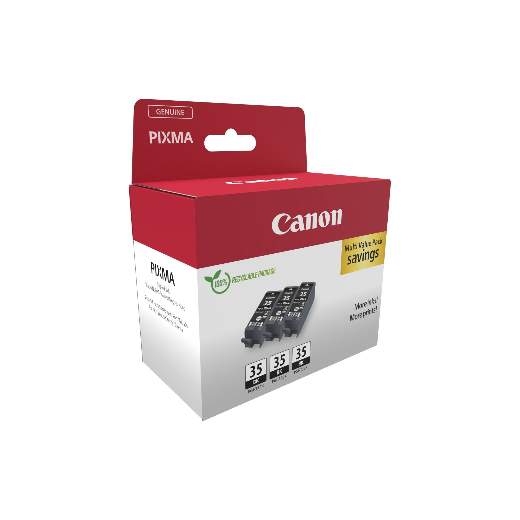 Canon 1509B028 ink cartridge 3 pc(s) Original svart