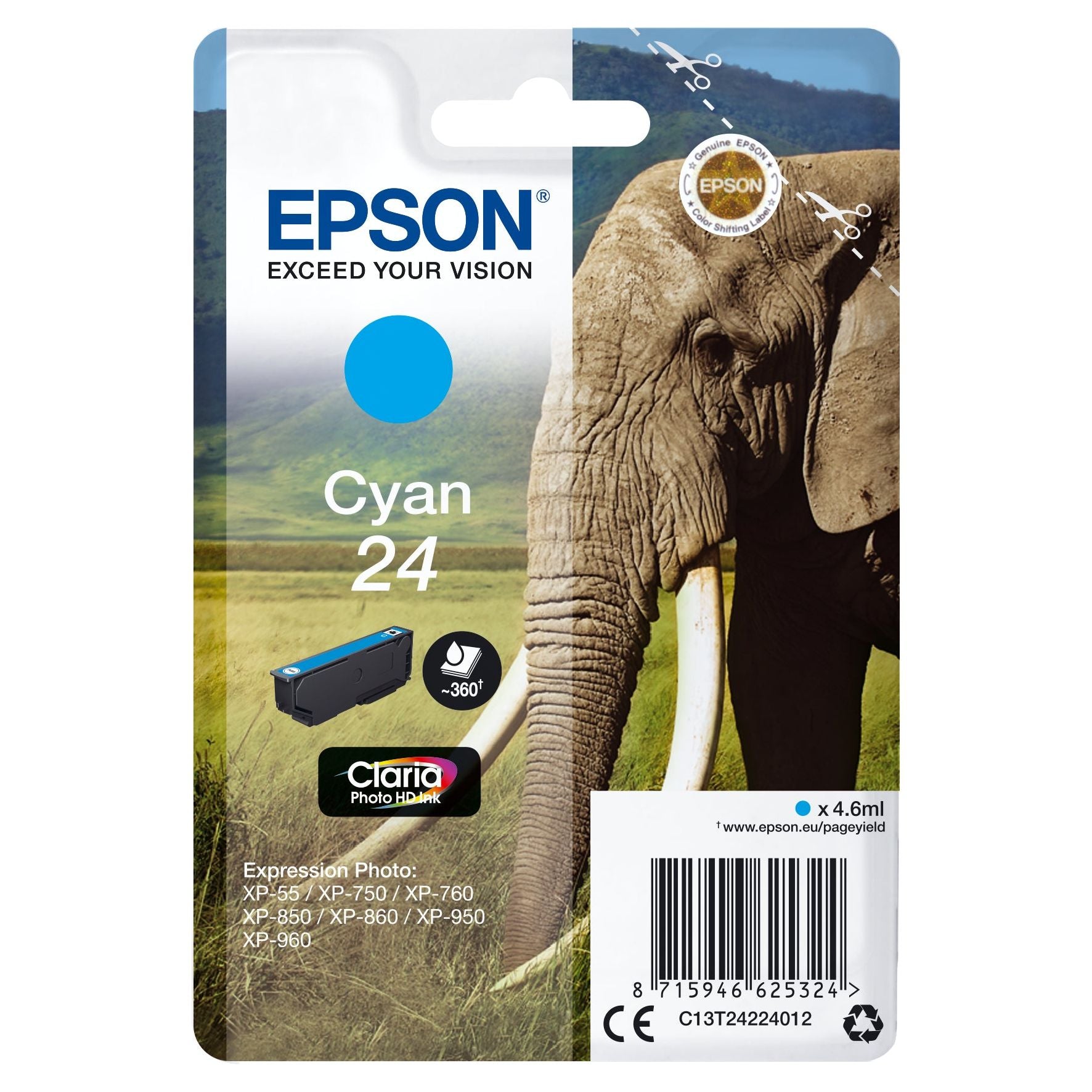 T2422 Cyan Ink Cartridge