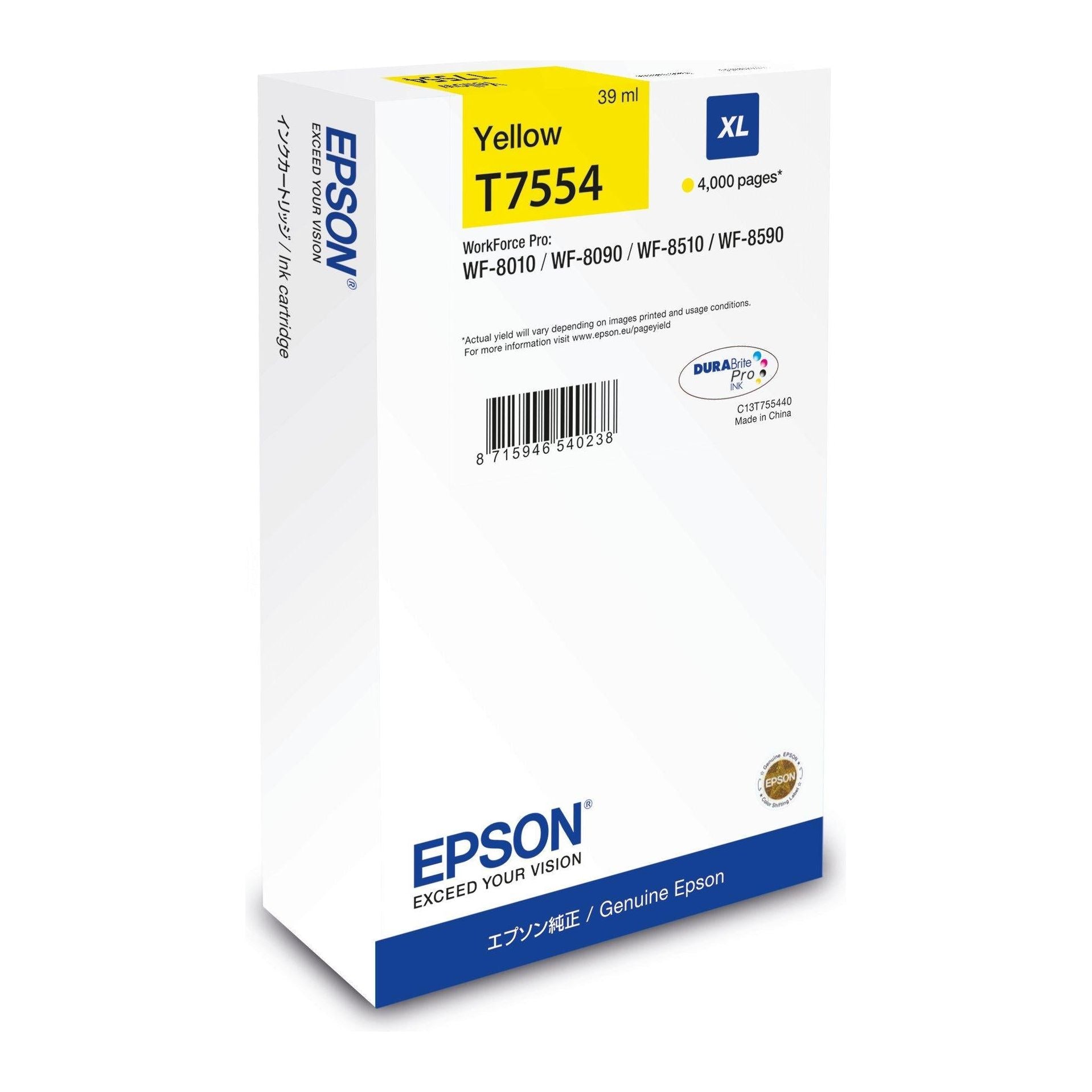 Epson WF-8xxx Series Ink Cartridge XL Yellow