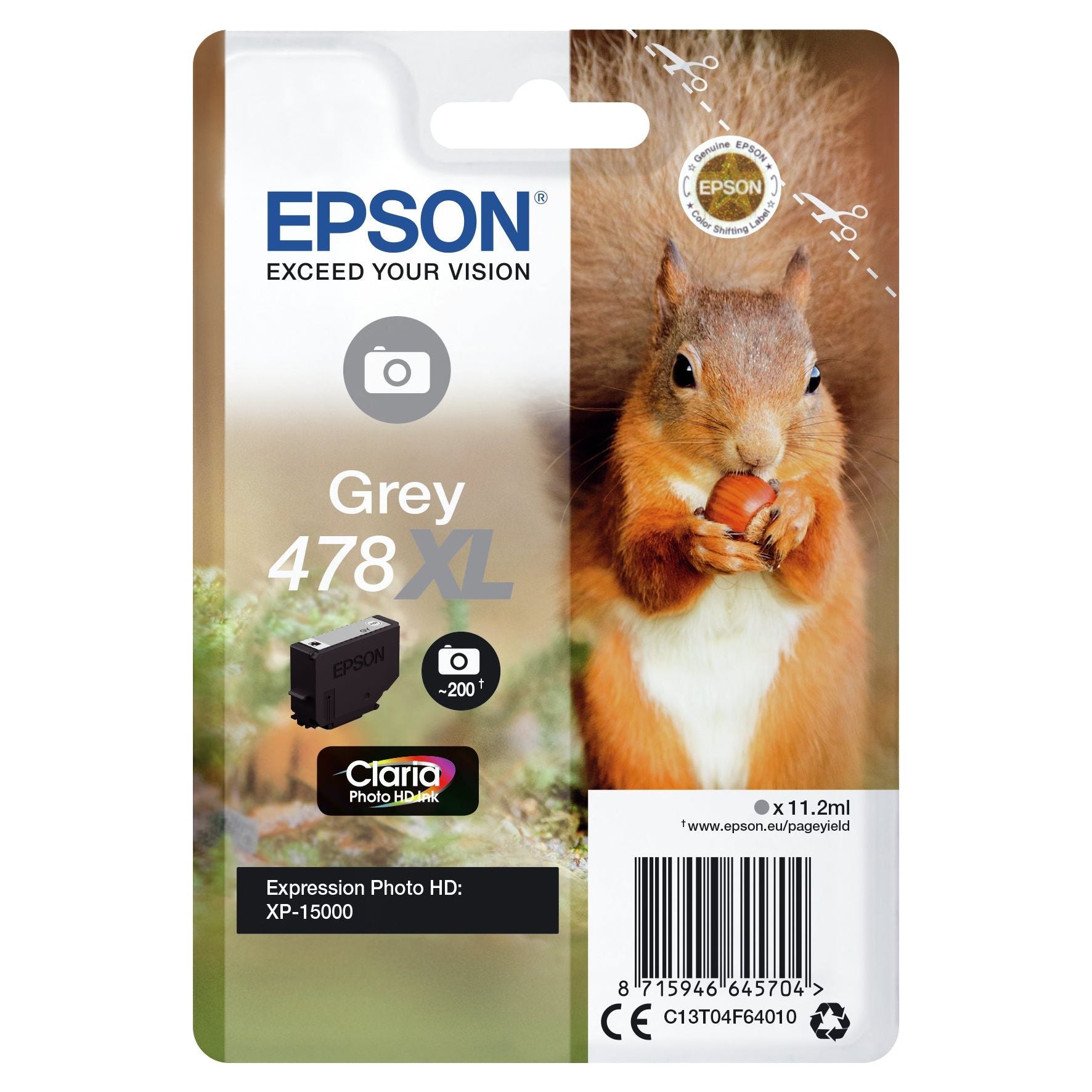 478XL Grey Claria Photo HD Ink
