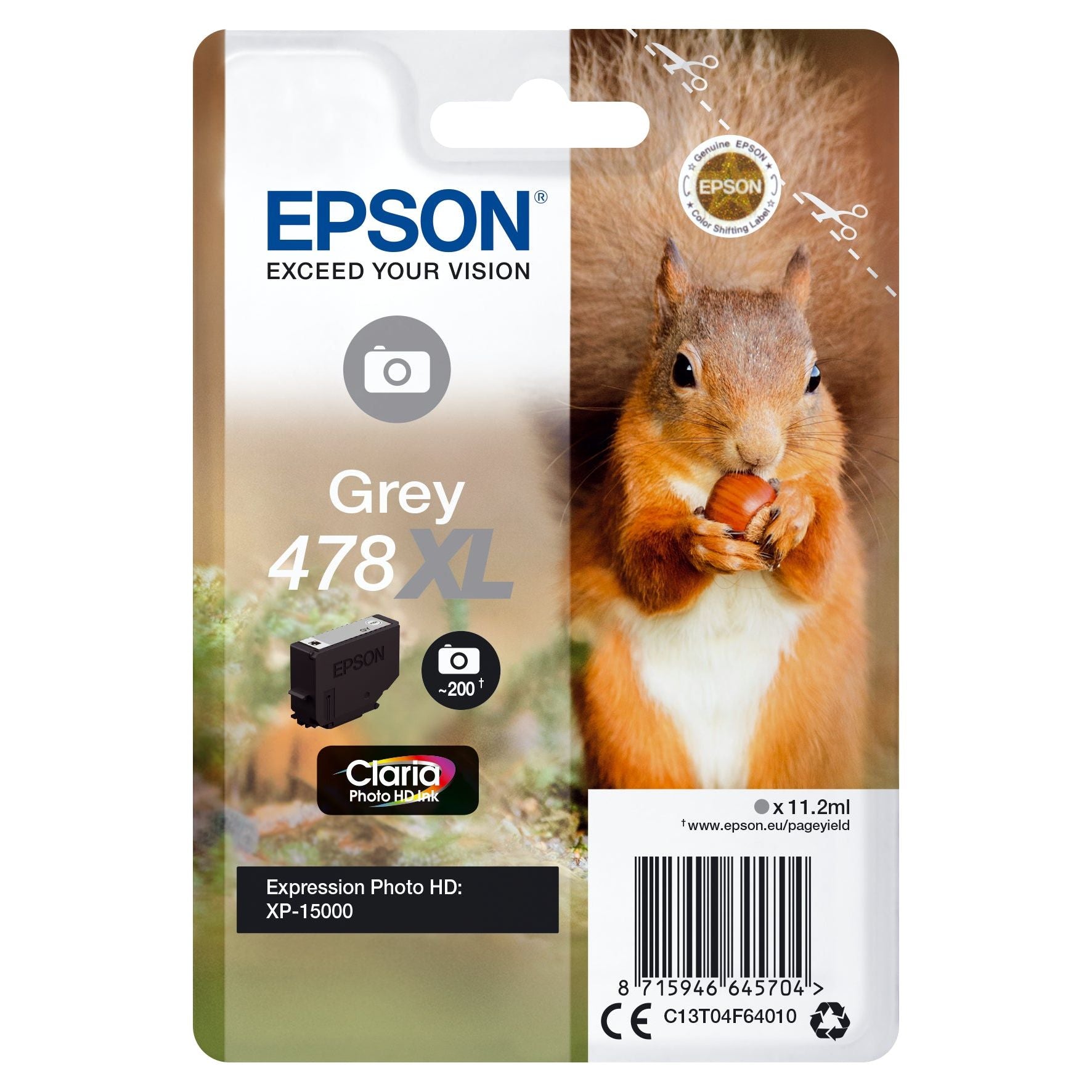478XL Grey Claria Photo HD Ink