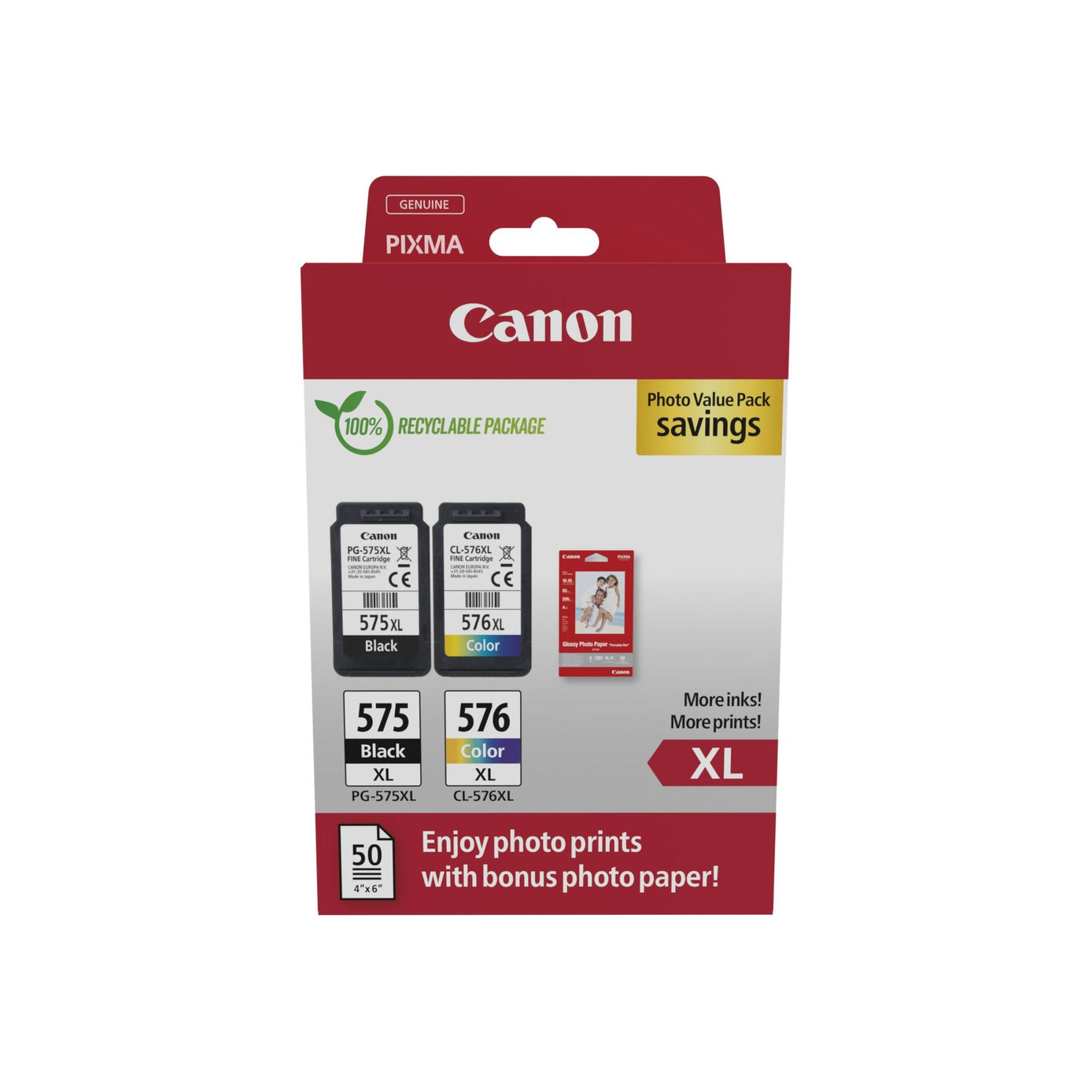 Canon 5437C006 ink cartridge 2 pc(s) Original High (XL) Prentar svart, blátt, rautt, gult