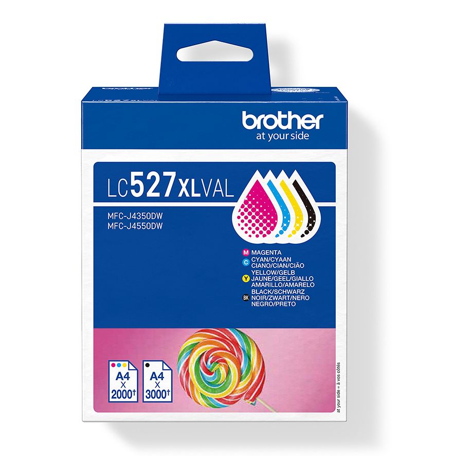 Brother Ink LC527XLVAL / LC-527XLVAL BK,C,M,Y