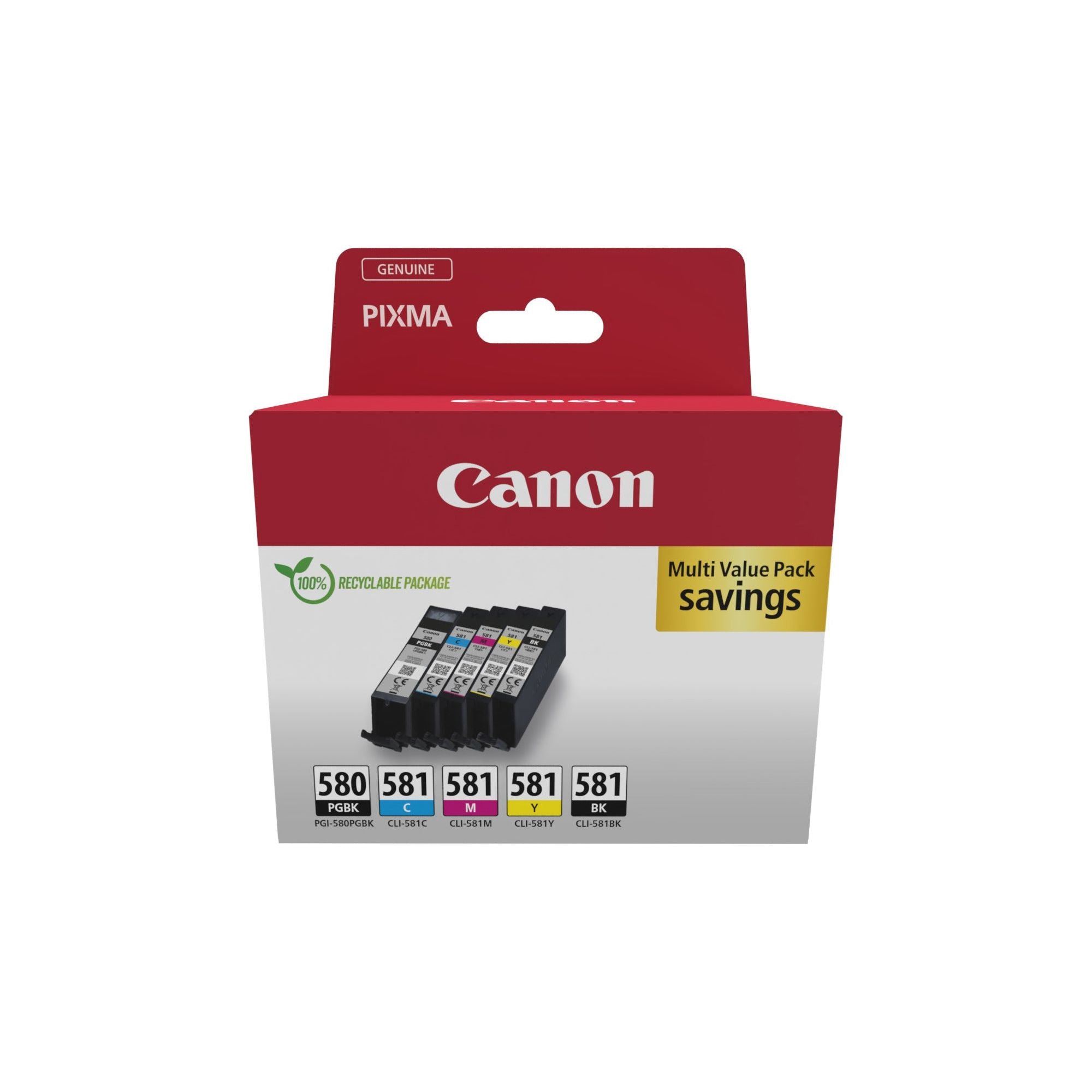 Canon 2078C007 ink cartridge 5 pc(s) Original svart, blátt, blátt, rautt, gult