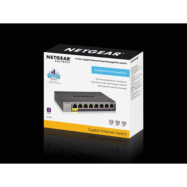 Netgear Switch GS108T-300PES / GS108T3 Black