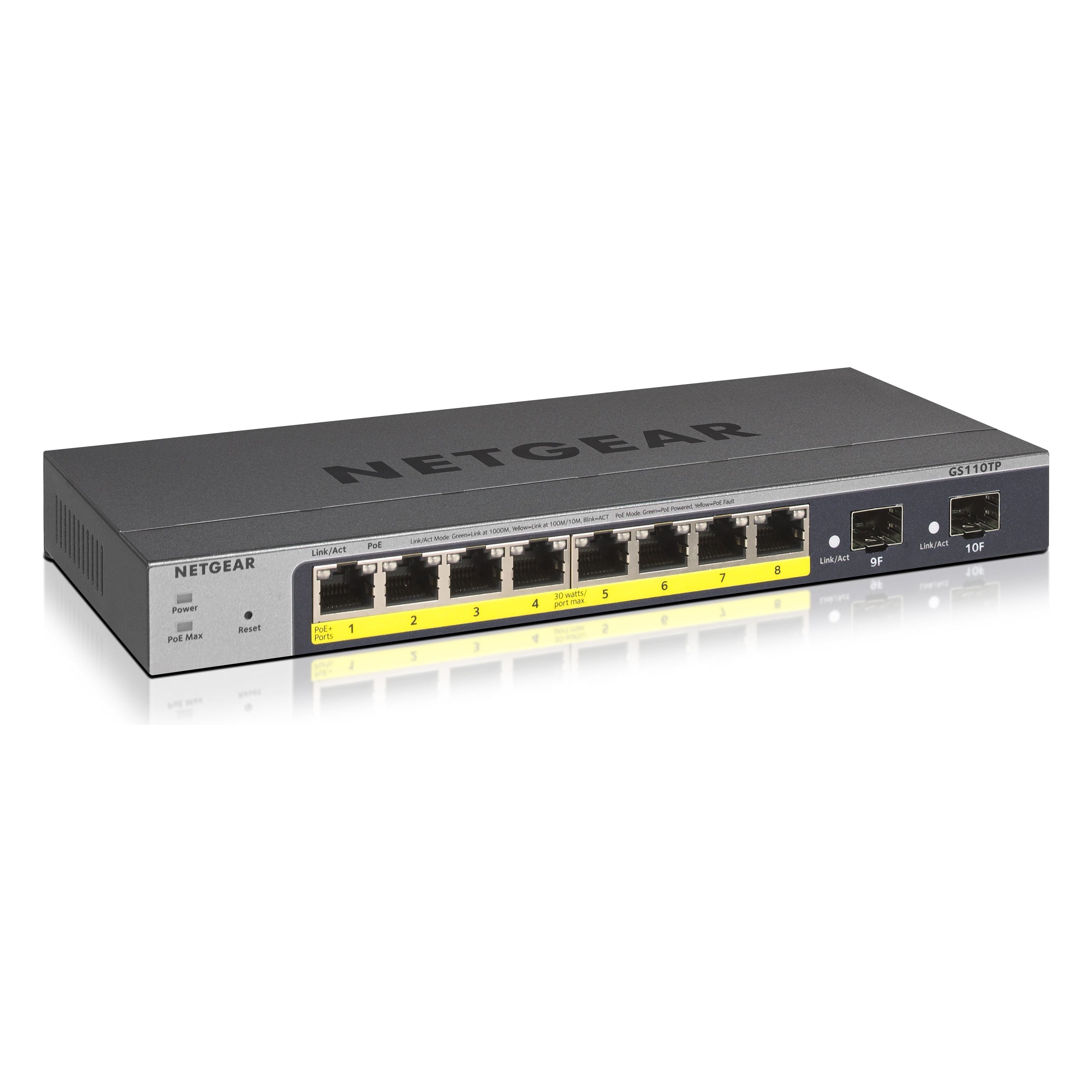 Netgear Switch GS110TP-300EUS / GS110TP Black