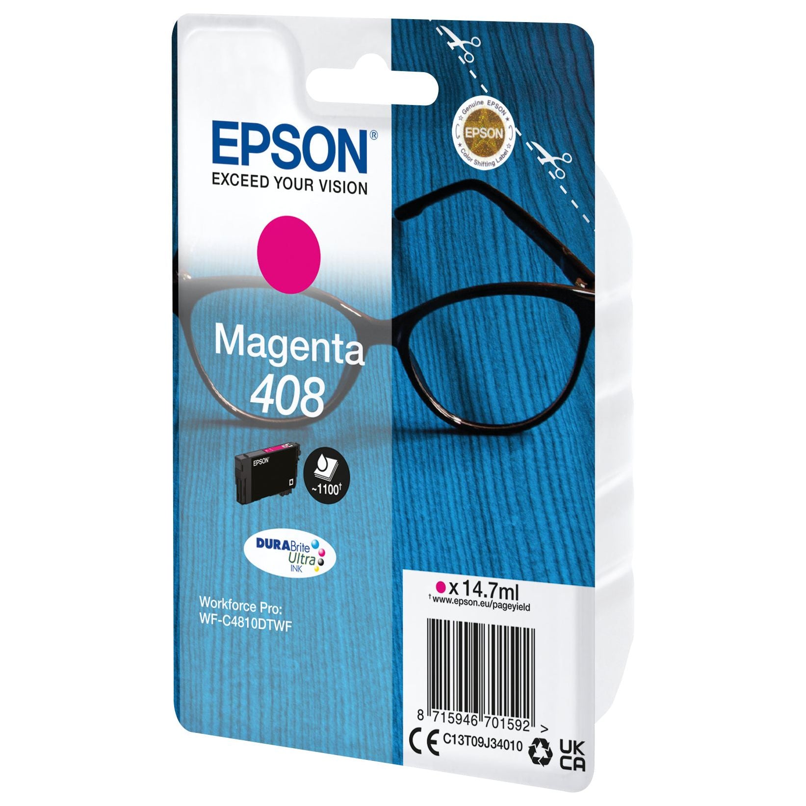 Epson 408 Magenta Ink cartridge