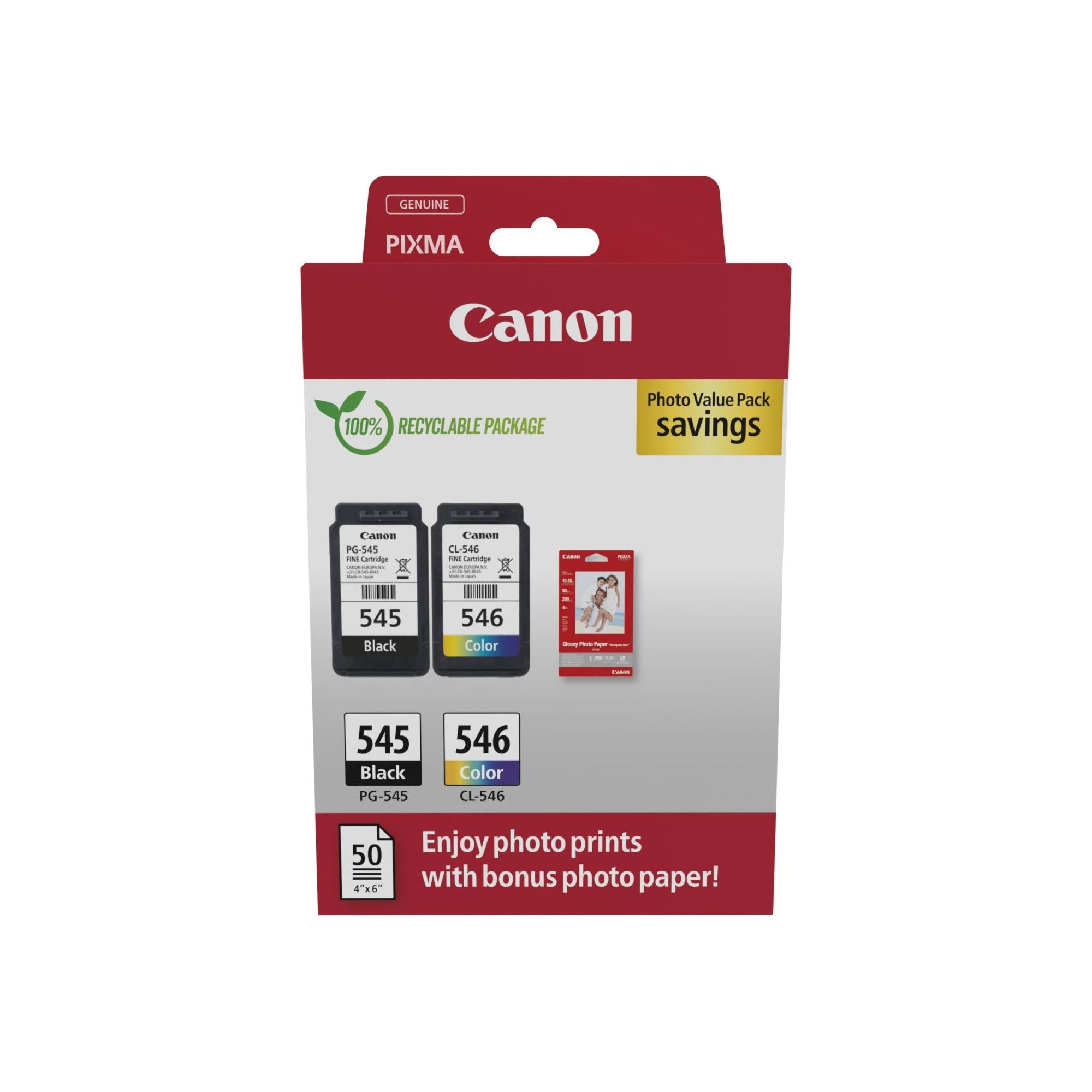 Canon 8287B008 ink cartridge 2 pc(s) Original svart, blátt, rautt, gult