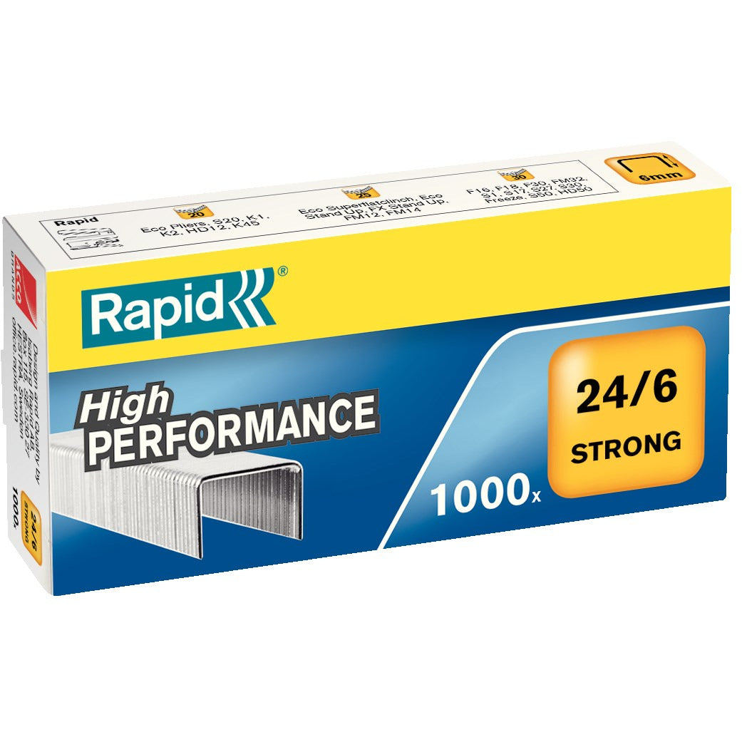 Staples 24/6 sterk, galv (1000)