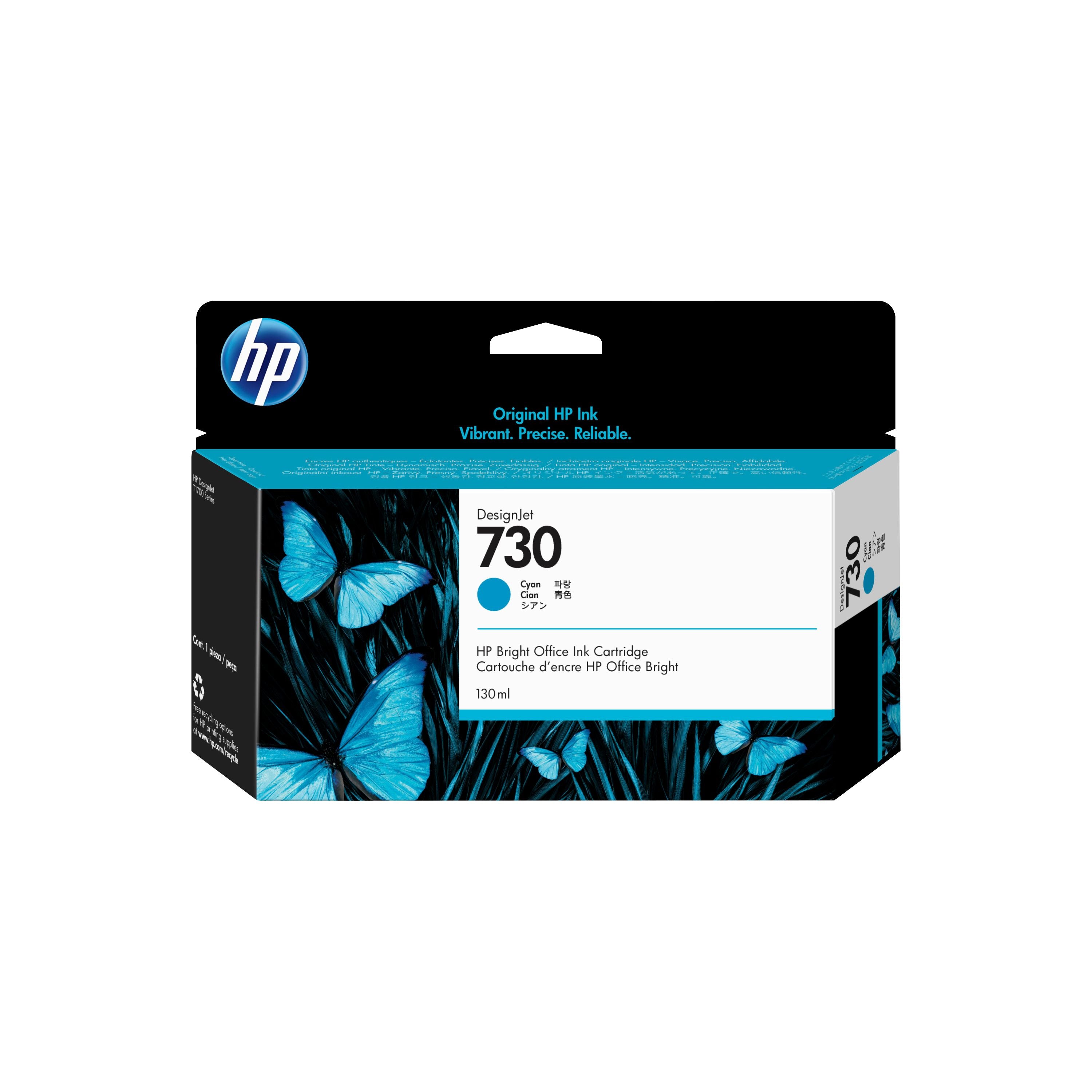 HP 730 130 ml blátt DesignJet blekhylki